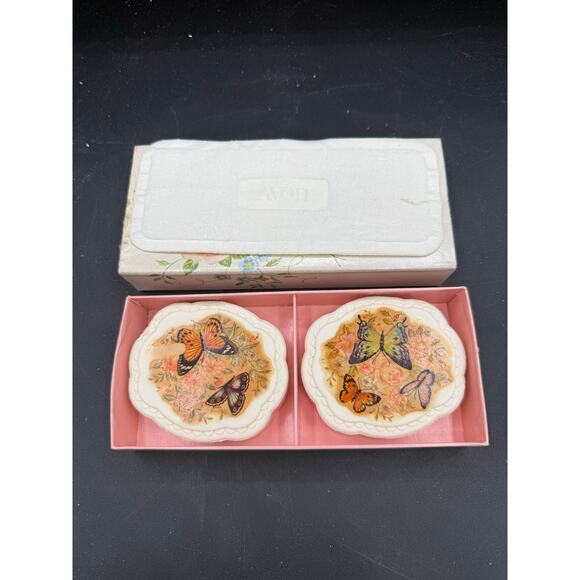 Vintage Avon Summer Butterflies and Blossoms Soaps Set of 2 in Box - Picture 6 of 9